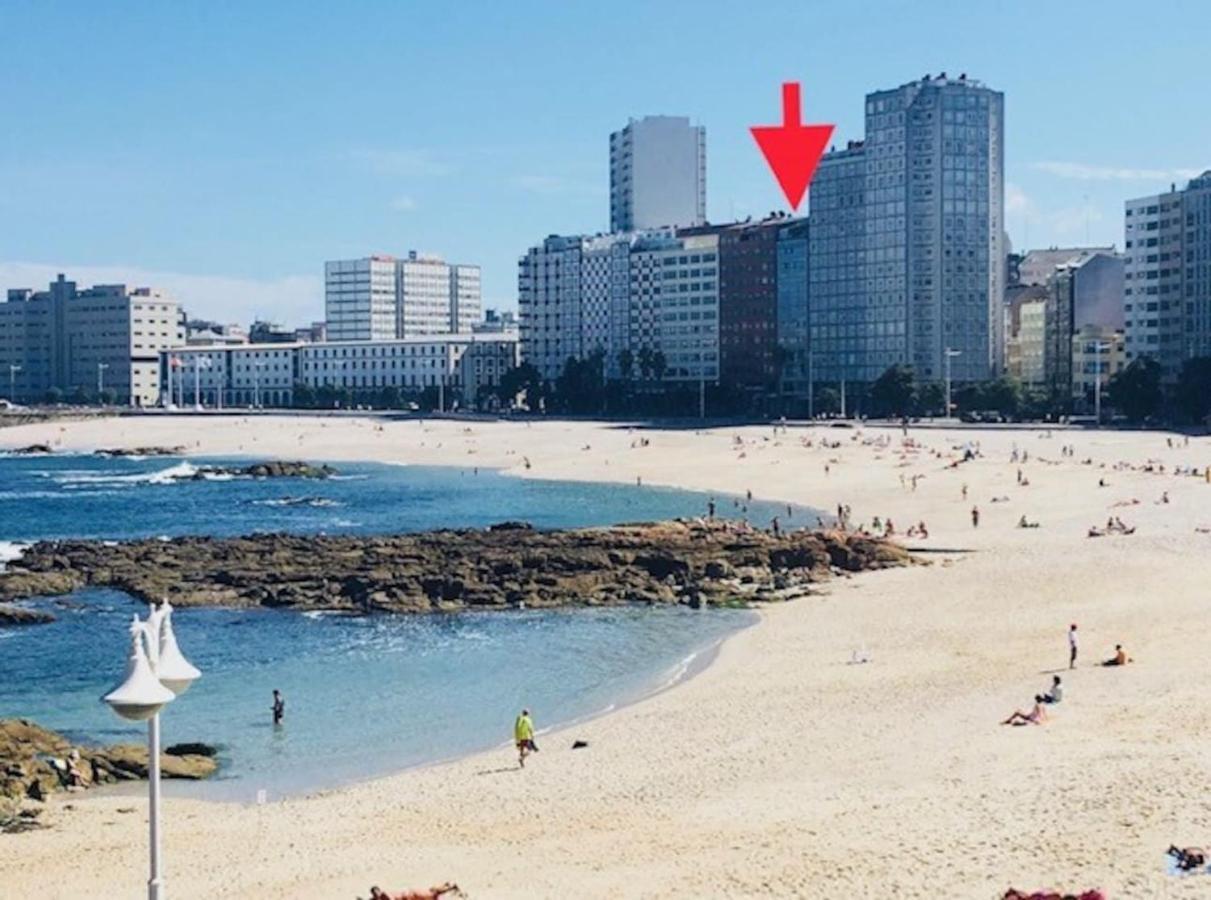 Vivienda Con Increibles Vistas A La Playa De Riazor Appartement A Coruña Buitenkant foto